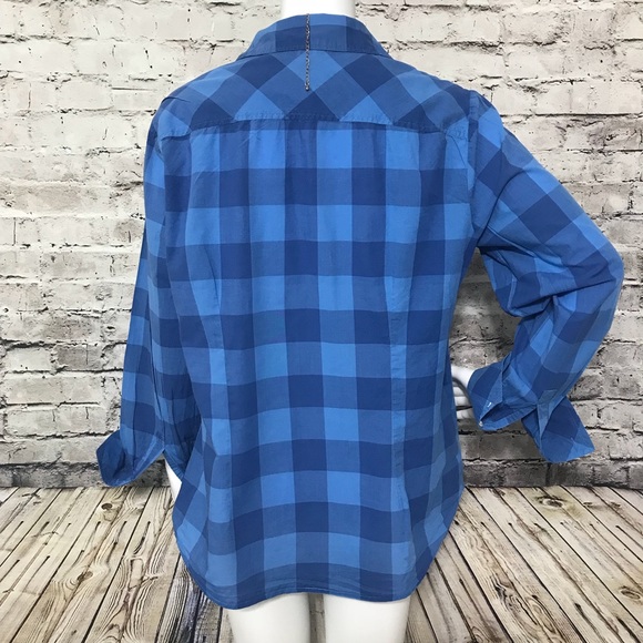 ‼️GAP Large Button Down Shirt‼️Cute Blue! A32 - Picture 4 of 8